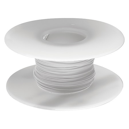 Spooled Wrapping Wire, 26 AWG, White, Kynar®, 100 ft MPN:R26W-0100