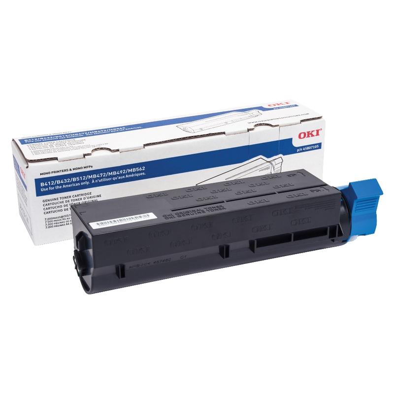 OKI 45807105 Black High Yield Toner Cartridge MPN:45807105