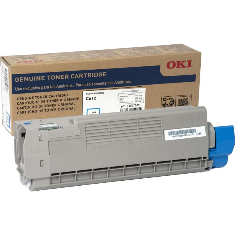 Oki Toner, C612, 6K Cyan, 46507503 MPN:46507503