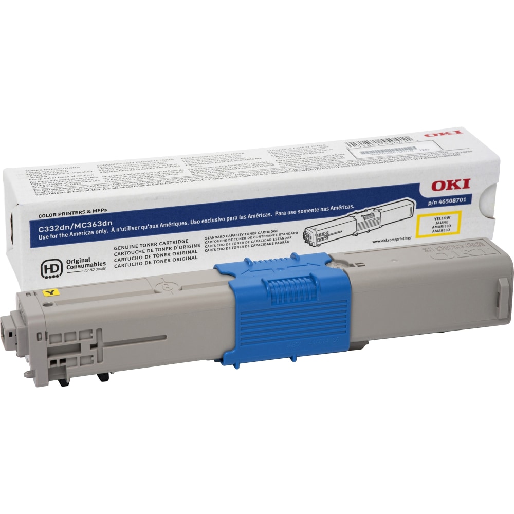 OKI 46508701 Yellow Toner Cartridge MPN:46508701
