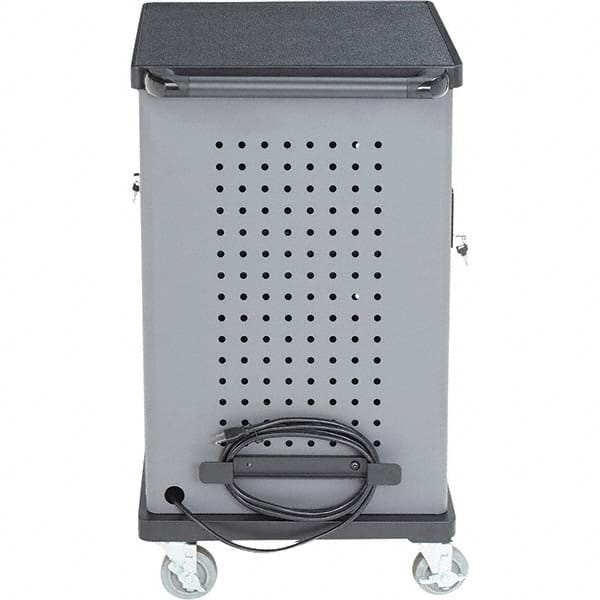 Audio-Visual Equipment Carts; Style: Multimedia; Width (Inch): 28-1/8; Material: Steel; Type: Cart; Depth (Inch): 22; Color: Black; Charcoal; Material: Steel; Cord Size: 12; Depth (Decimal Inch): 22; Height (Decimal Inch): 38-1/4; MPN:DCC