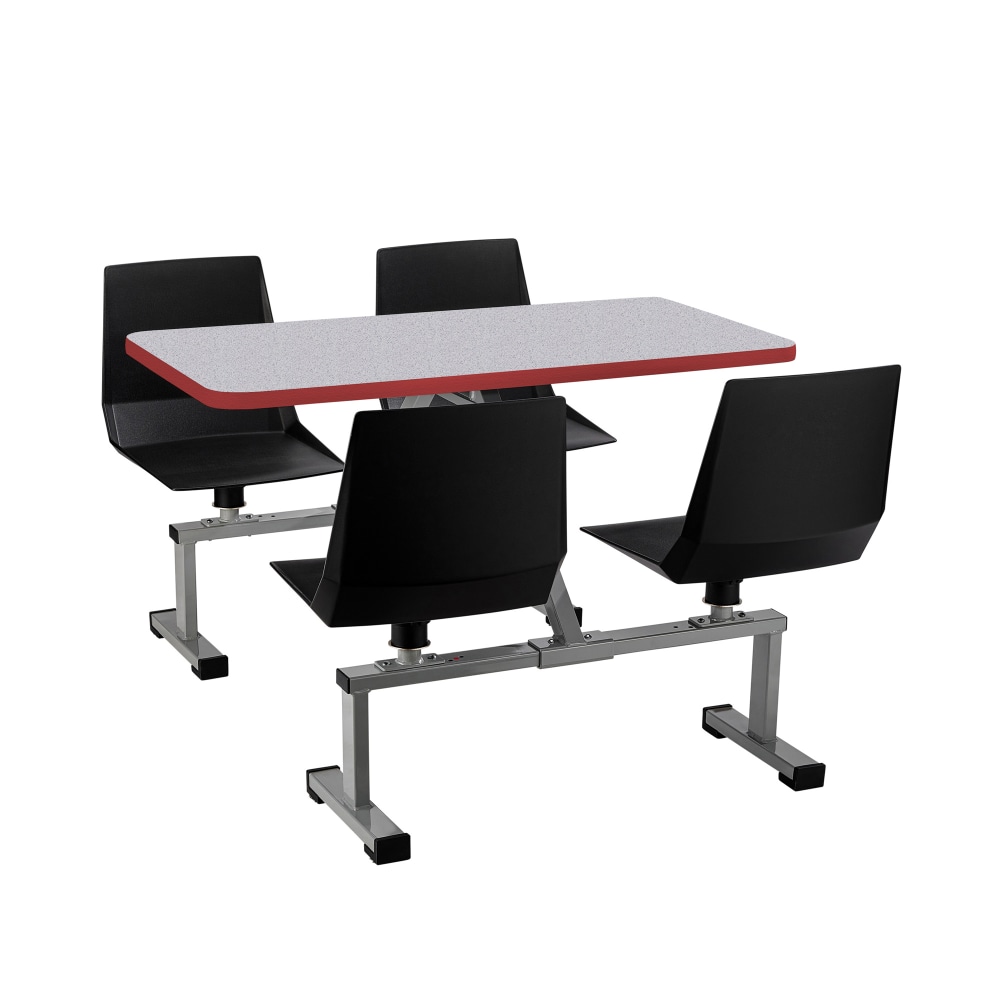 National Public Seating Cluster Swivel Booth, 33inH x 48inW x 24inD, Gray/Black MPN:CSBG2448-MDPRGG10