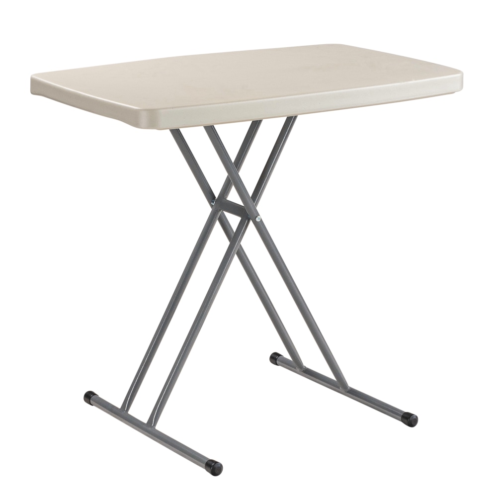 National Public Seating Commercialine Height-Adjustable Personal Folding Table, 28inH x 20inW x 30inD, Speckled Gray MPN:PT3020/1