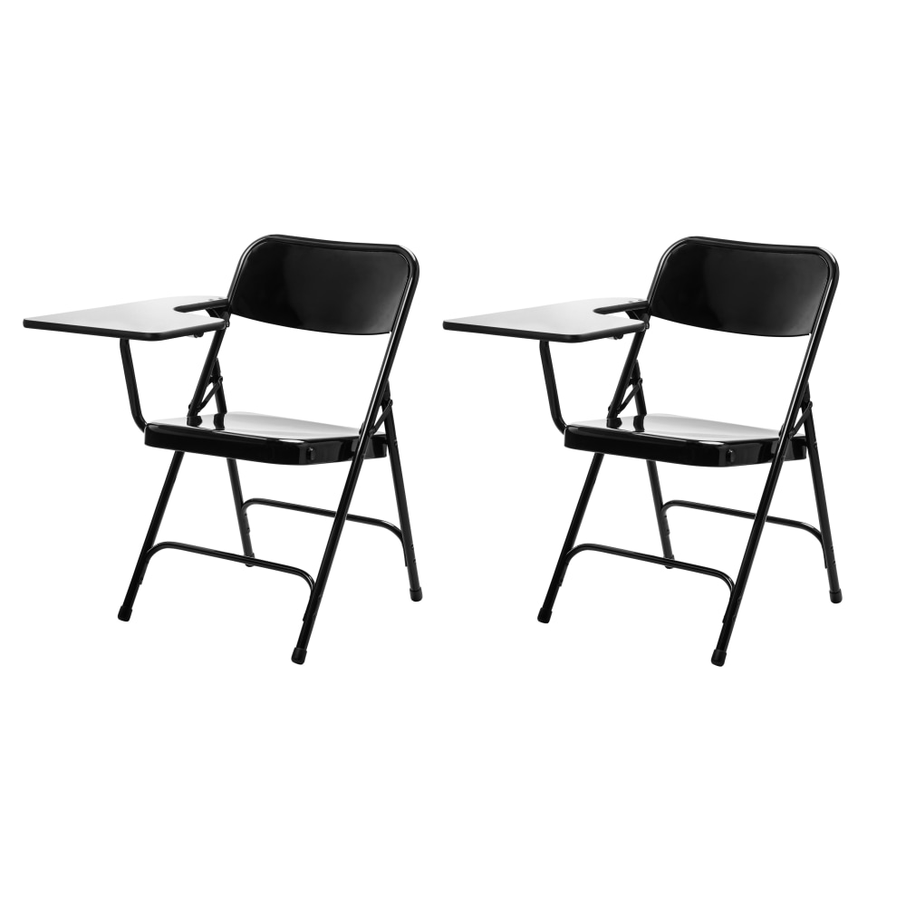 National Public Seating 5200 Series Tablet Arm Folding Chairs, Right Arm, Black, Pack Of 2 Chairs MPN:5210R/2