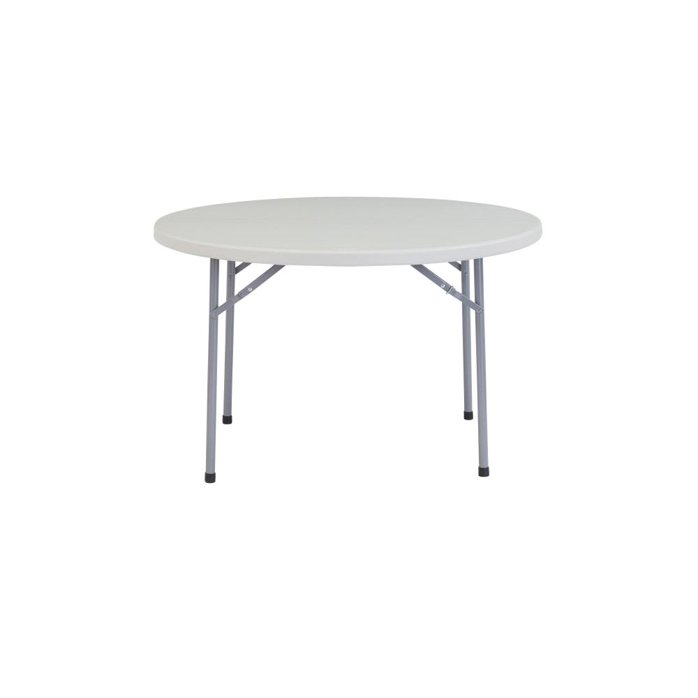 National Public Seating Blow-Molded Folding Table, Round, 48inW x 48inD, Light Gray/Gray MPN:BT-48R