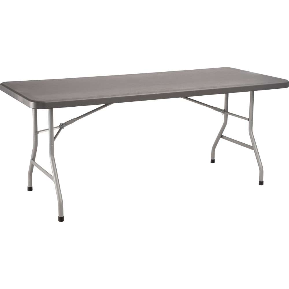 National Public Seating BT Series Blow-Molded Folding Table, 29-1/2inH x 72inW x 30inD, Charcoal/Gray MPN:BT3072-20/1
