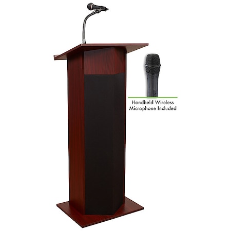 Pwr Plus Wireless Sound Lectern, Mahogany MPN:111PLS-MY/LWM-5