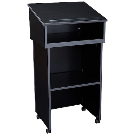 Tabletop Lectern with AV Cart/Lectern Base, Black MPN:22/112-BK