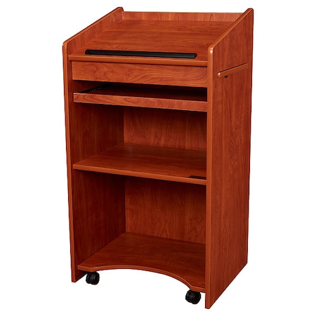Floor Lectern w/Two Shelves, Cherry MPN:600-CH
