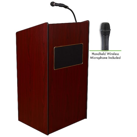 Aristocrat Sound Lectern Wireless Hand Mic, Mahogany MPN:6010-MY/LWM-5