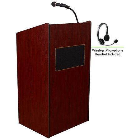 Aristocrat Sound Lectern Wireless Headset Mic Mahogany MPN:6010-MY/LWM-7