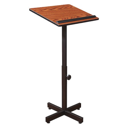 Lectern Stand, 44 in H, Medium Oak MPN:70-MO