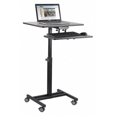 Adjustable Desk EduTouch Sit-Stand Cart, Coated Stl Frame, 20.75