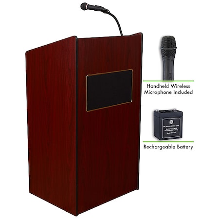 OS Aristocrat Sound Lectern Recharge Batt Wireless Hand Mic Mahogany MPN:M6010-MY/LWM-5