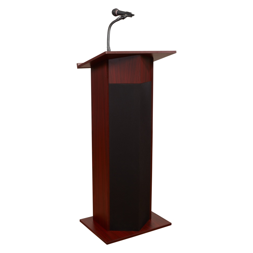 Oklahoma Sound? The Power Plus Lectern With Wireless Tie Clip/Lavalier Microphone, Medium Oak MPN:111PLS-MY/LWM-6