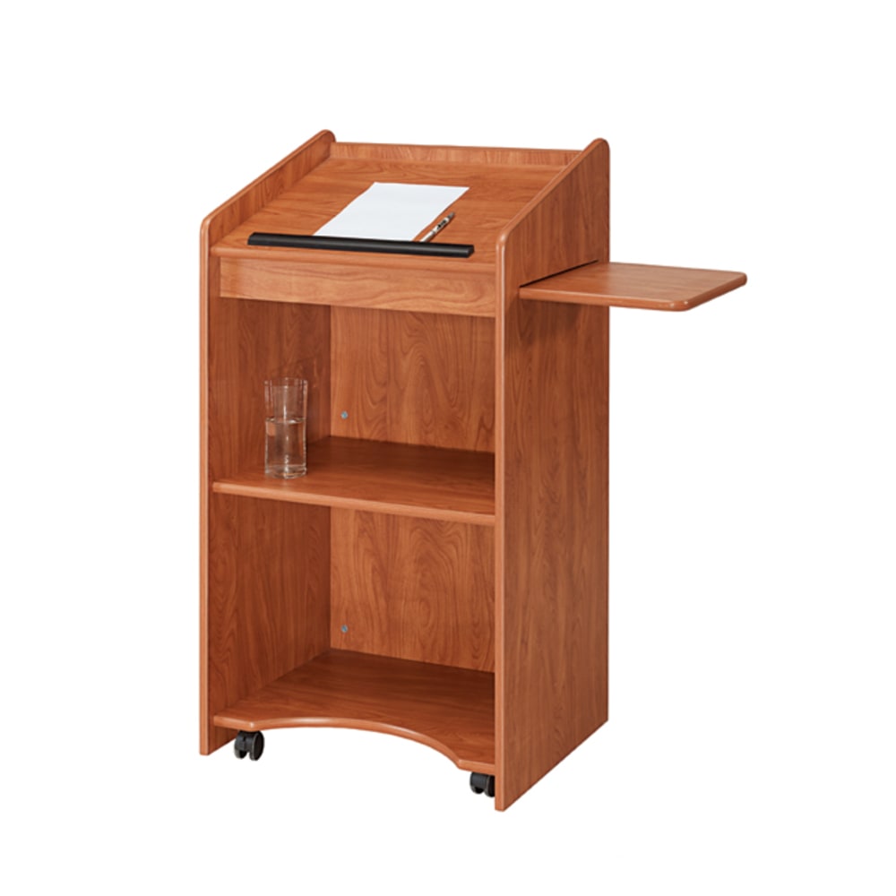 Oklahoma Sound 600 Aristocrat Floor Sound Lectern - 46in x 25inx 20in Depth - Conferencing, Training - Assembly Required - Cherry, Melamine - 1 Each MPN:600CH
