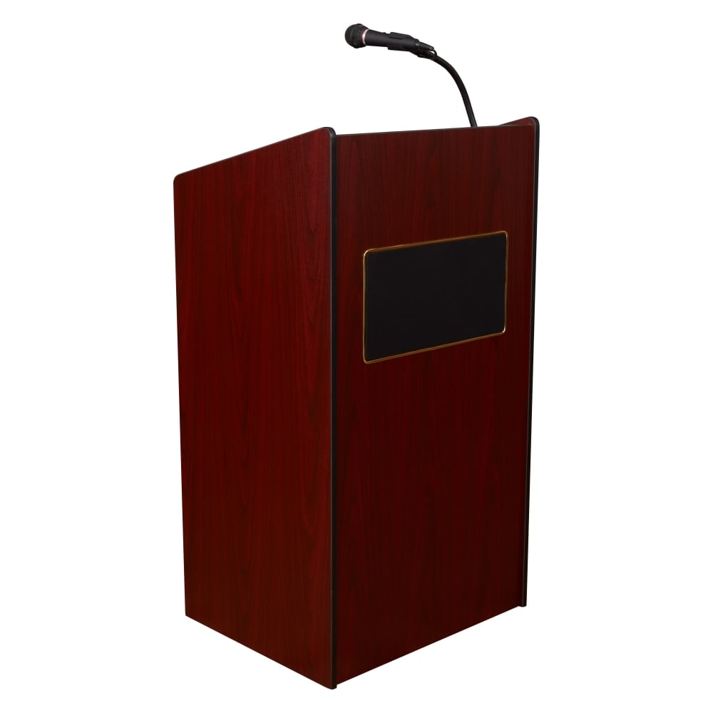 Oklahoma Sound The Aristocrat Sound Lectern With Sound & Handheld Wireless Microphone, Mahogany MPN:6010-MY/LWM-5
