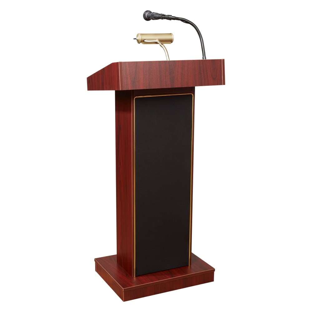 Oklahoma Sound? The Orator Lectern & Wireless Headset Microphone, Mahogany MPN:800X-MY/LWM-7