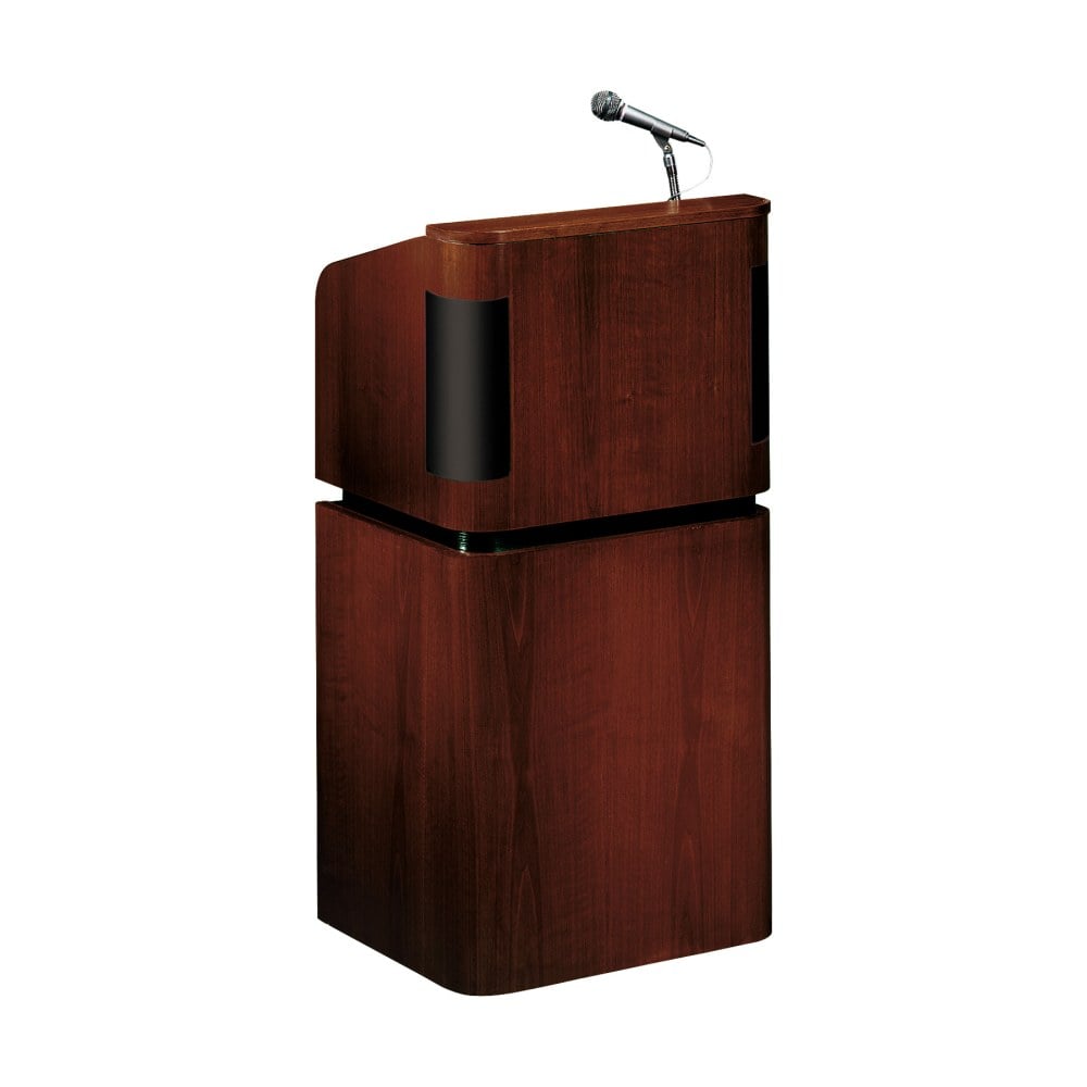 Oklahoma Sound? Tabletop & Base Combo Sound Lectern With Wireless Handheld Microphone, Mahogany/Walnut MPN:950/901-MY/WT-LWM-5