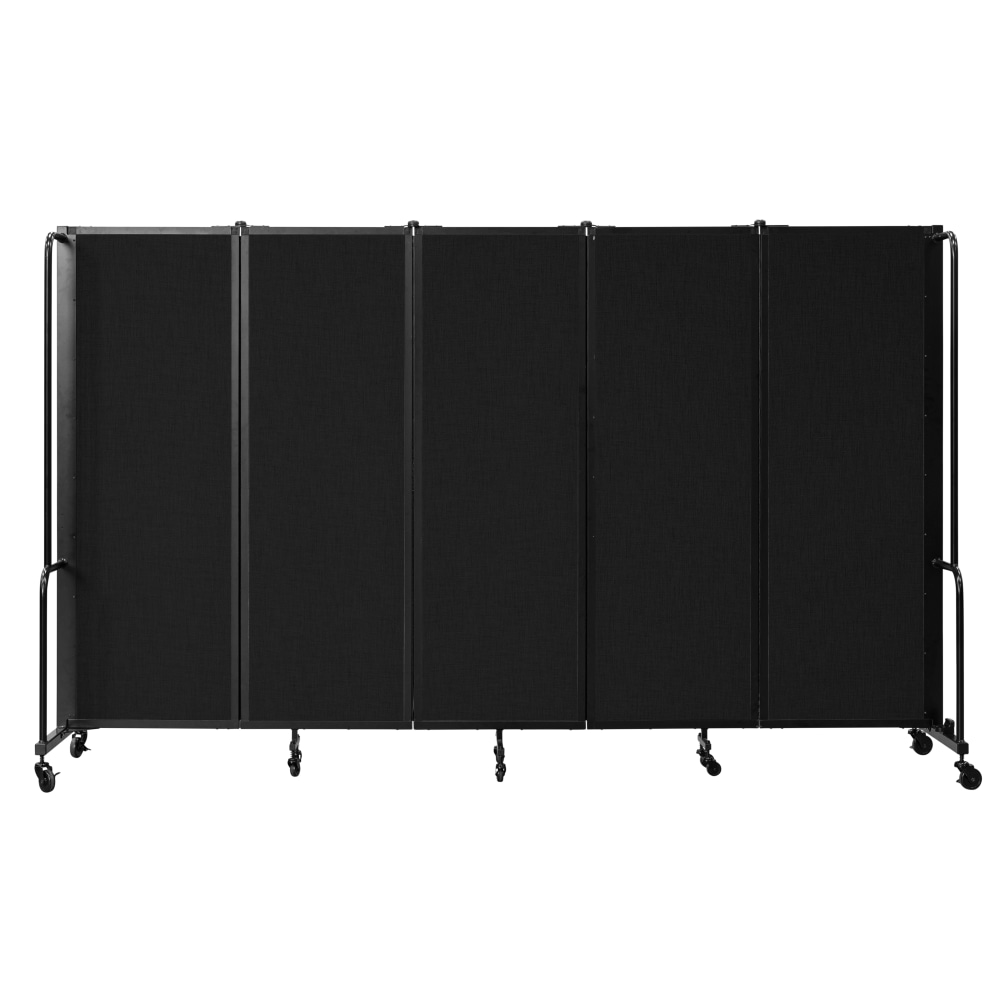 National Public Seating Room Divider, 5-Section, 72inH x 27inW x 118inD, Black MPN:RDB6-5PT10/1