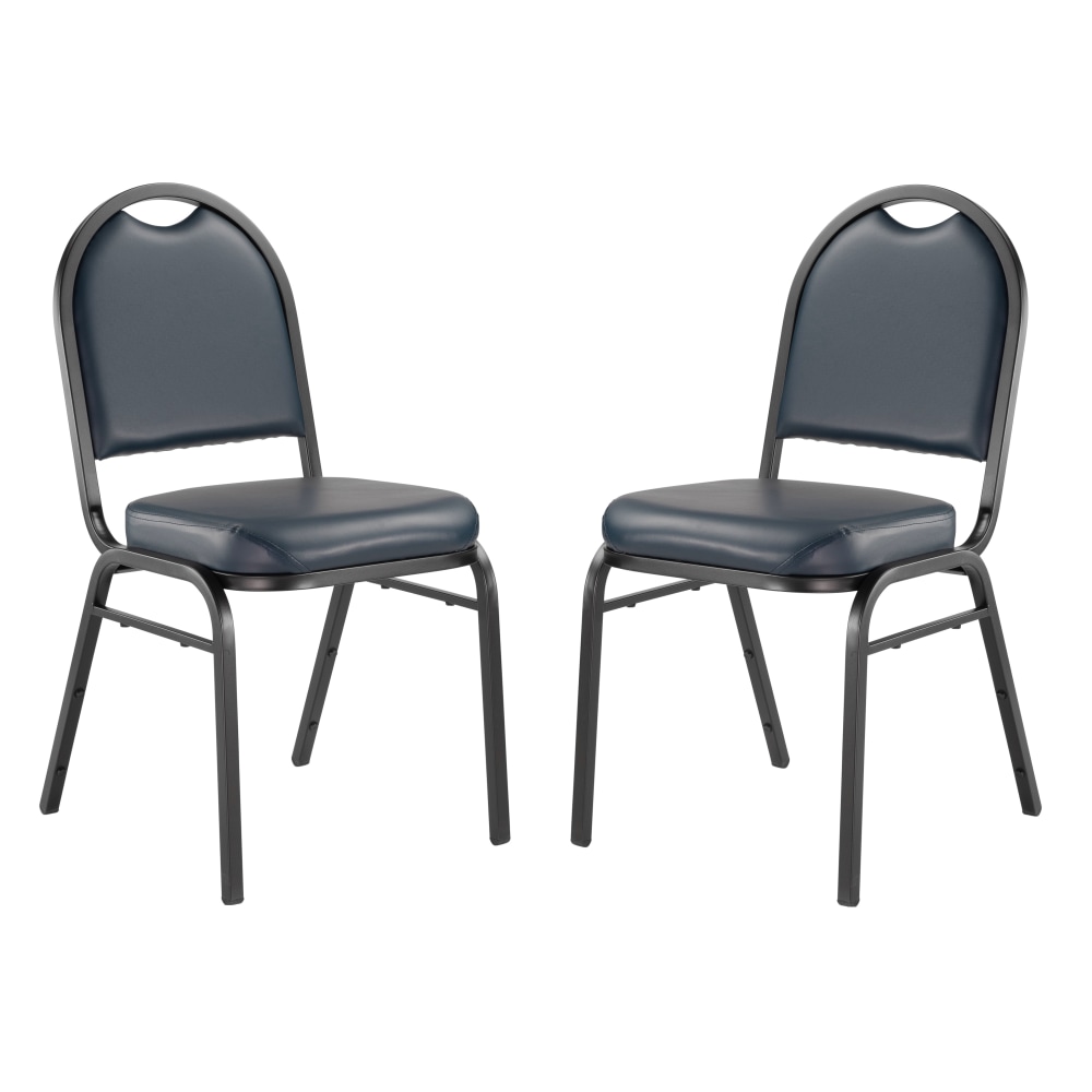 National Public Seating 9200 Series Premium Stack Chairs, Midnight Blue/Black, Set Of 2 Chairs MPN:9204-BT/2