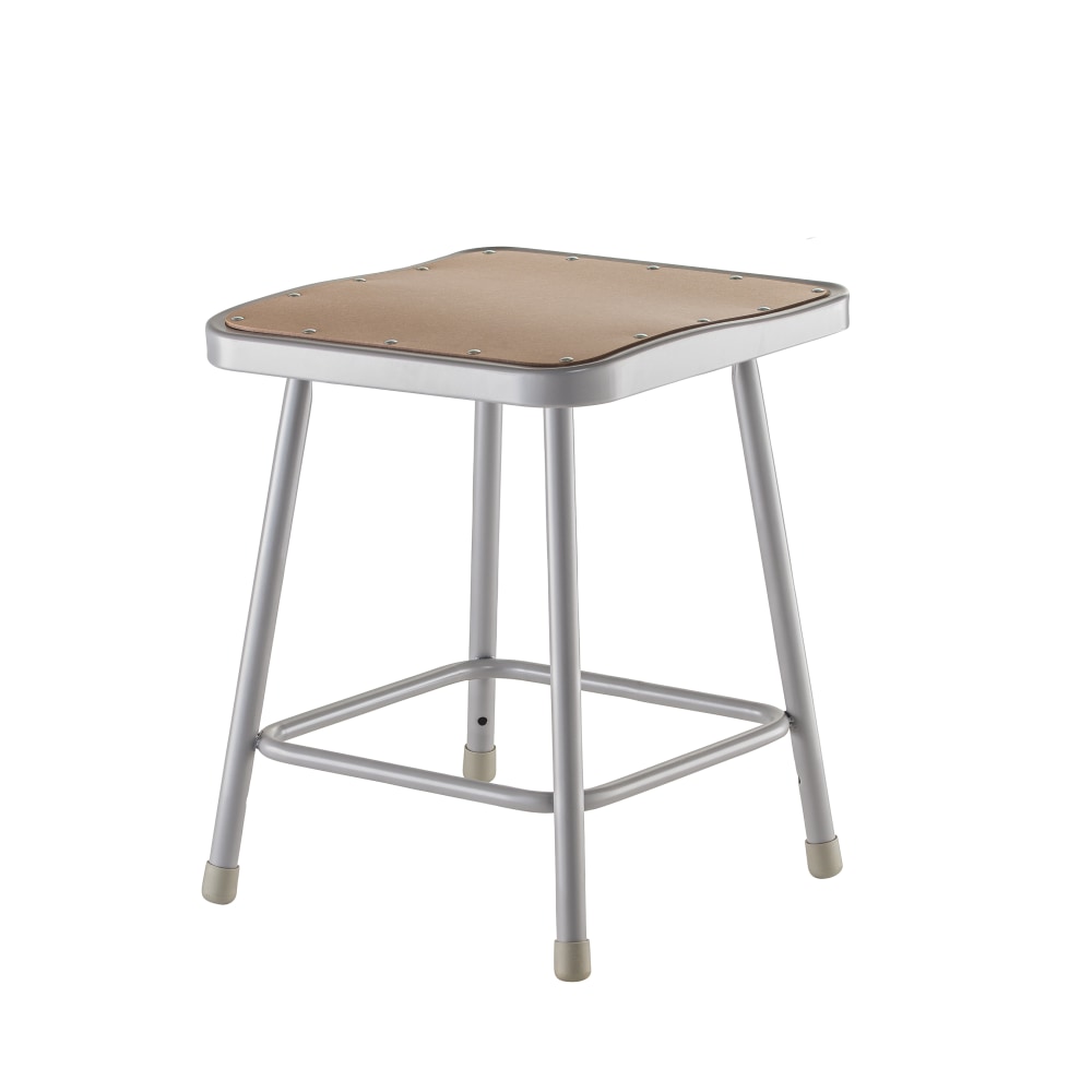National Public Seating Hardboard Task Stools, 18inH, Gray/Brown, Pack Of 2 Stools MPN:6318/2