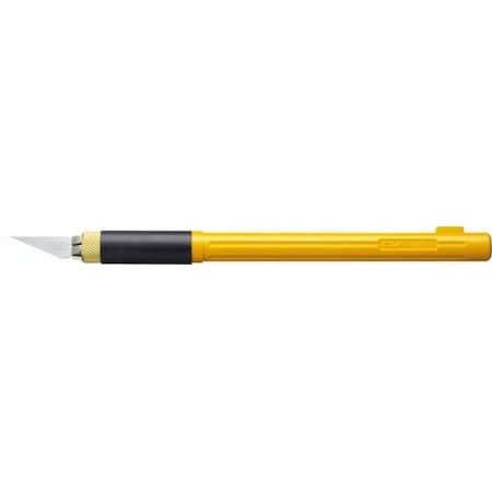 Art Knife, 1/2 Dia, 7 In L, Cushion, ABS, Ylw MPN:AK-4