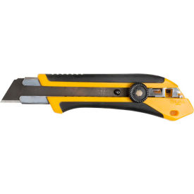 OLFA® XH-1 Fiberglass Rubber Grip Ratchet-Lock Black/Yellow Utility Knife 1071858