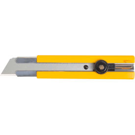 OLFA® H-1 Rubber Inset Grip Ratchet-Lock Utility Knife - Yellow 5006