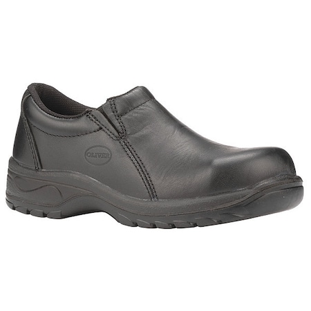 Women's Loafer Shoe, 9 Leather Upper, Steel Toe, 5 in H, Black, 49430-BLK MPN:49430-BLK