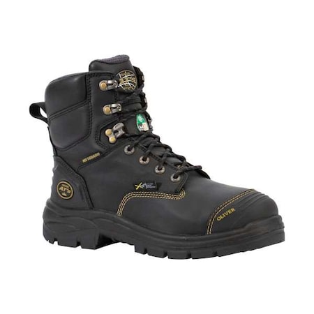 Men's 6-Inch Work Boot, 8 1/2 D, Steel Toe, 7 in H, Black, 55346S MPN:55346S-BLK-085