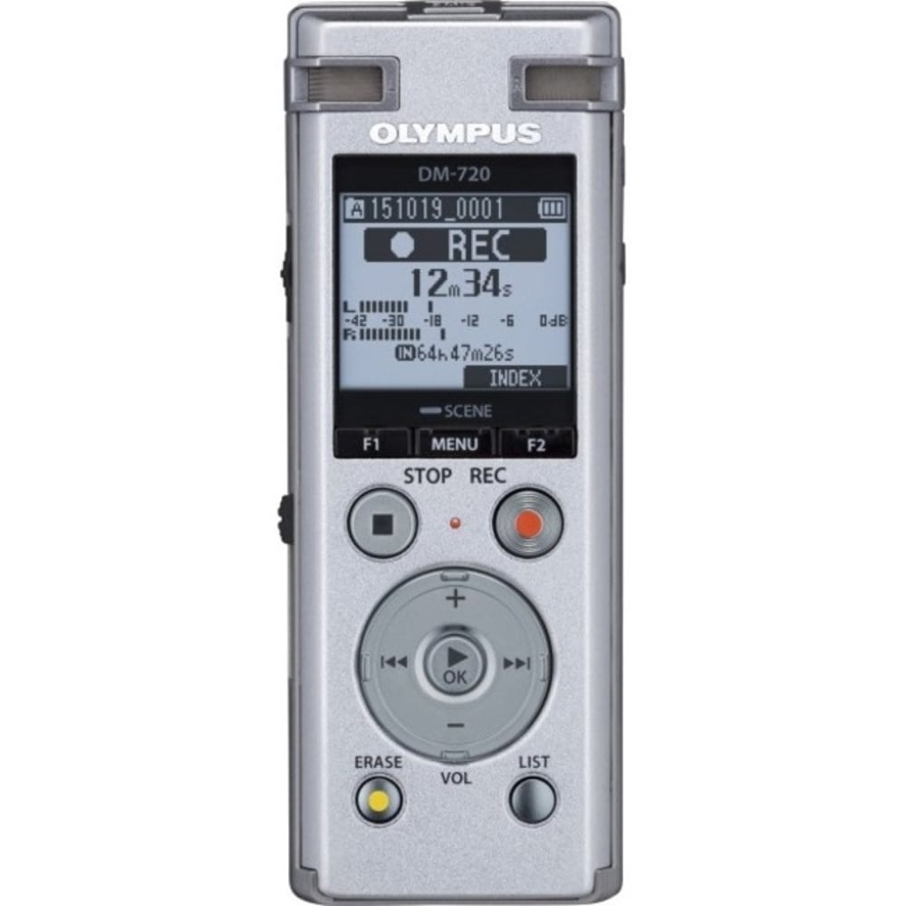 Olympus DM-720 4GB Digital Voice Recorder, Silver MPN:V414111SU000