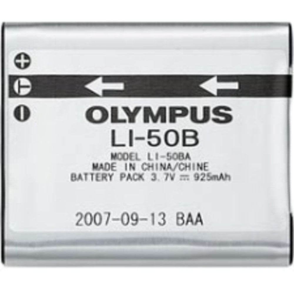Olympus LI-50B Rechargeable Lithium-Ion Battery - For Camera - Battery Rechargeable - 925 mAh - 3.7 V DC MPN:V620059SU000