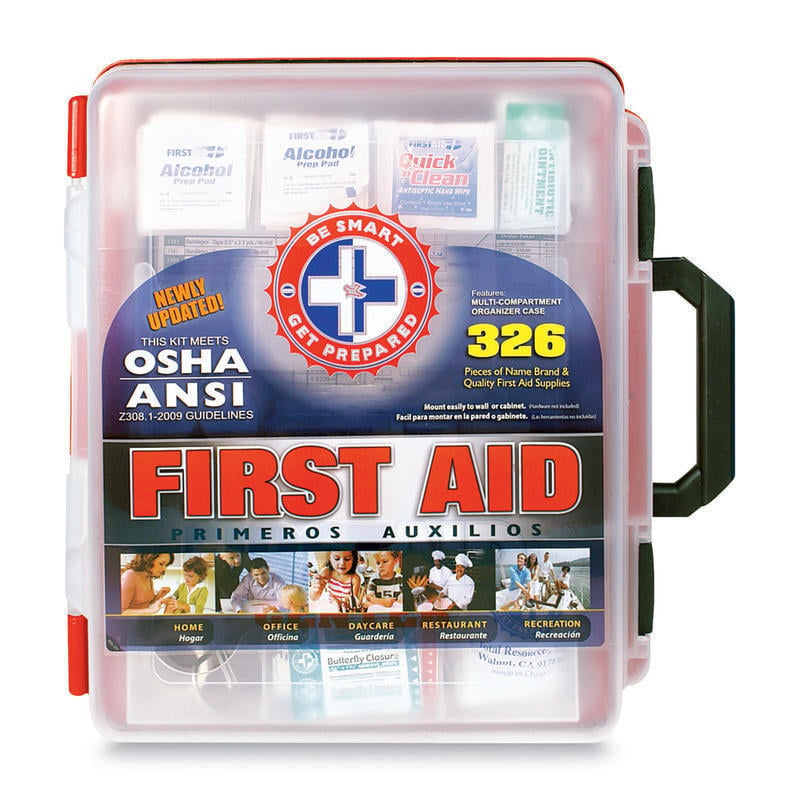 Be Smart Get Prepared Omar Medical Supplies First Aid Kit, 326 Pieces (Min Order Qty 2) MPN:20HBC01015CC