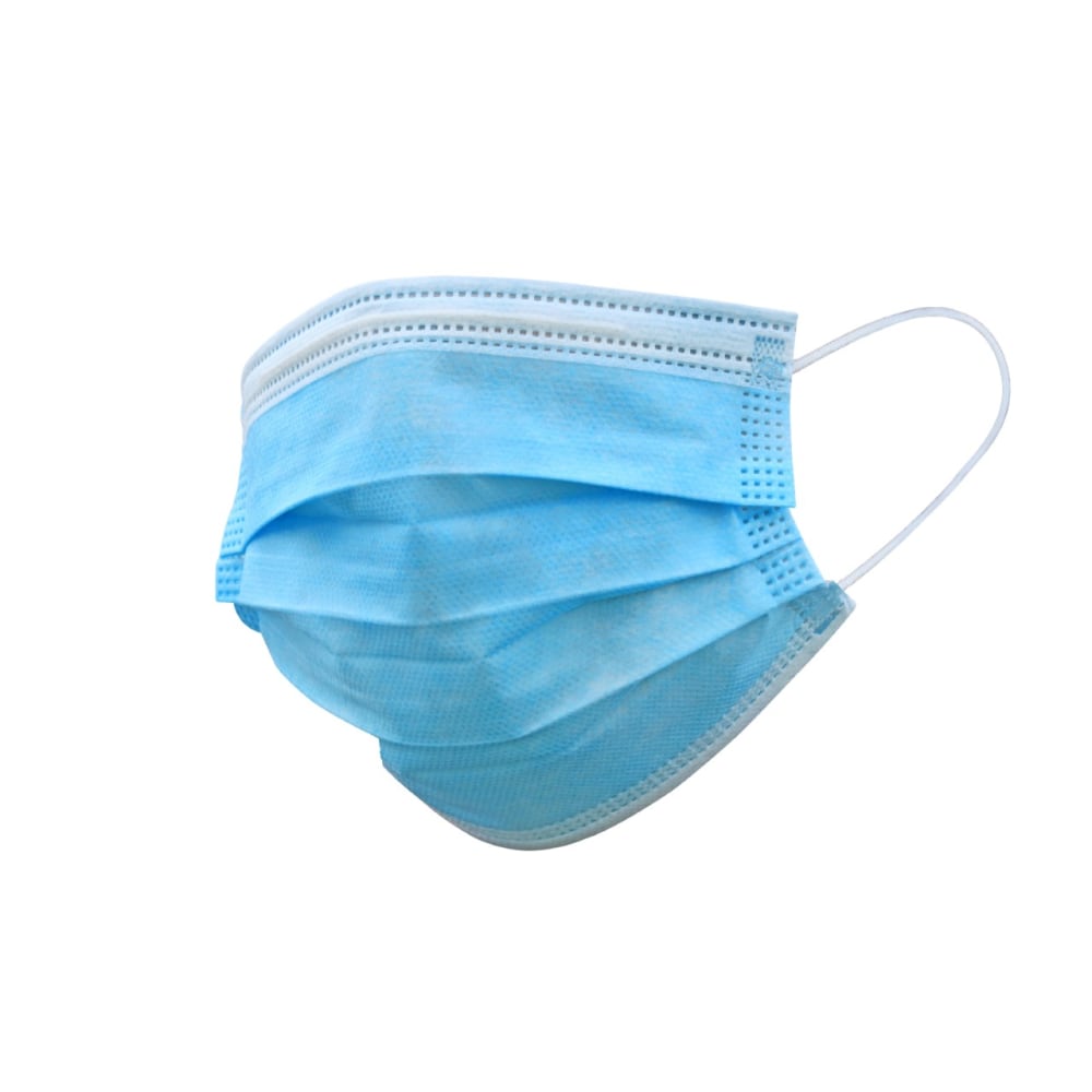 Omar, Inc. 3-Ply Pleated Disposable Face Mask, Adult, One Size, Box Of 50 (Min Order Qty 11) MPN:FM003