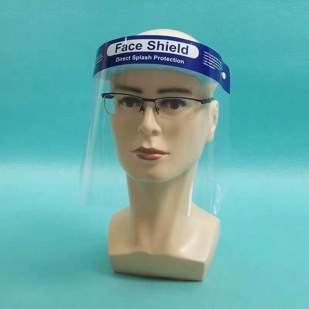 Disposable Face Shields, 13in x 8-3/4in, Blue/Clear, Pack Of 12 Shields (Min Order Qty 2) MPN:FS32