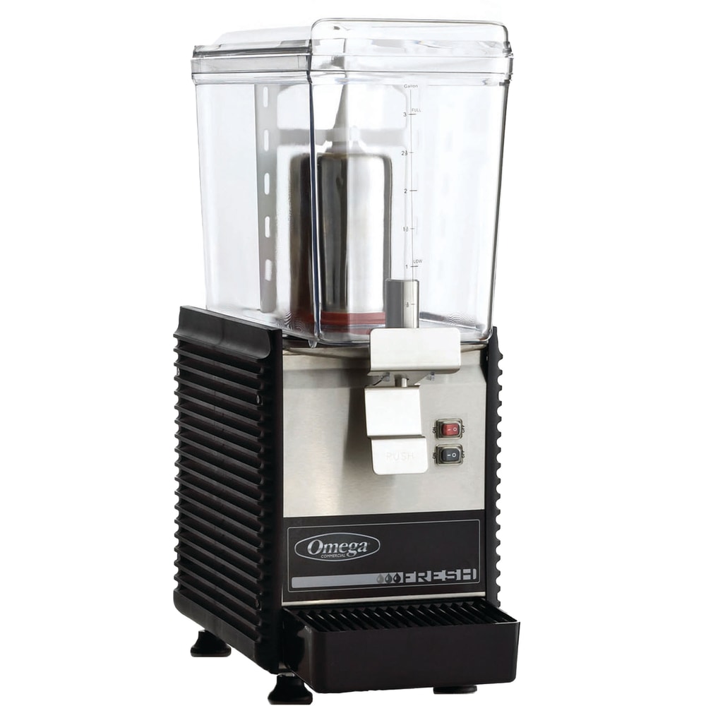 Omega Single 3-Gallon Bowl Drink Dispenser, Silver MPN:OSD10