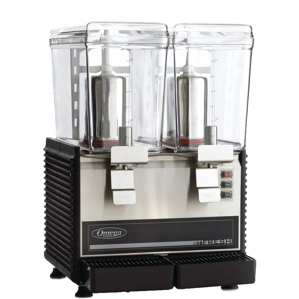 Omega Double 3-Gallon Bowl Drink Dispenser, Silver MPN:OSD20