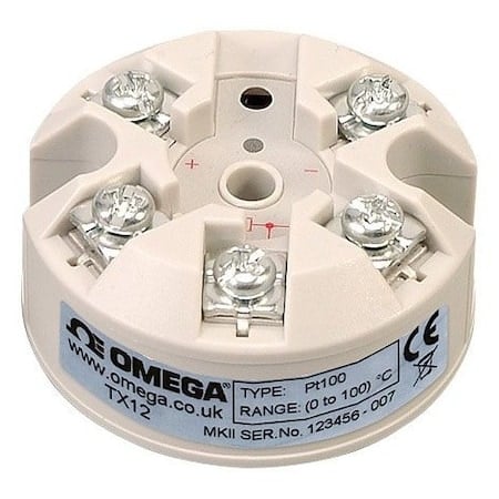 RTD Sensor: -40°C to 85°C, Transmitter, Head Mount Mounting, -40°C Compensated Temp - Min MPN:TX12