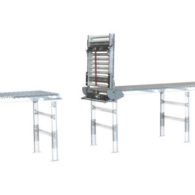 Omni Metalcraft 3' Spring Assisted Roller Conveyor Gate 1-3/8
