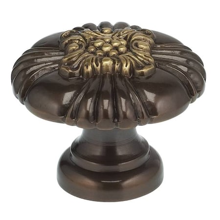 Ornate Cabinet Knob Shaded Bronze 1-3/8