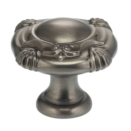 Ornate Cabinet Knob Antique Nickel 1-3/16