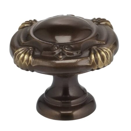 Ornate Cabinet Knob Shaded Bronze 1-3/16