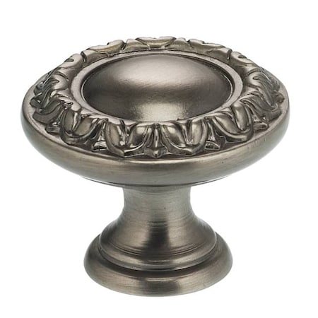 Ornate Cabinet Knob Antique Nickel 1-3/16