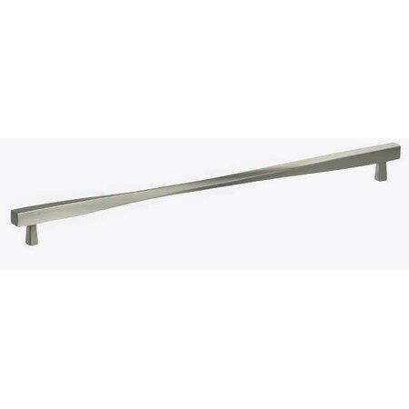 Center to Center Modern Twisted Cabinet Pull Satin Nickel 16-1/2