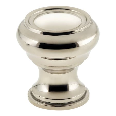 Traditional Cabinet Knob Bright Nickel 1-1/2