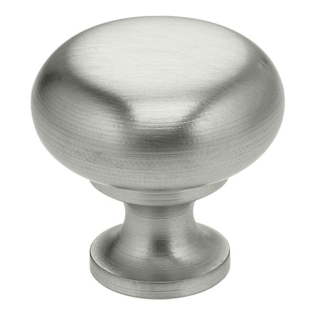 Round Cabinet Knob Satin Stainless Steel 1-3/16