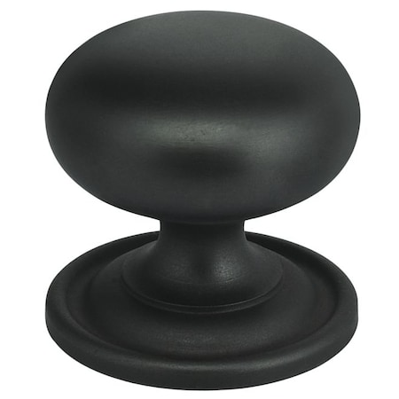 Round Cabinet Knob with Backplate Oil Rubbed Bronze 1-3/16