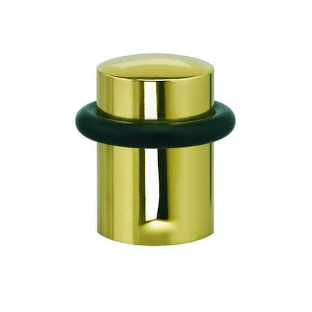 Floor Door Stop Bright Brass 1-3/4