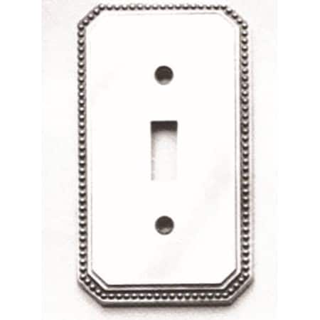 Single Beaded Switch Plate, Number of Gangs: 1 Solid Brass, Polished Chrome Plated Finish MPN:8004/S.26